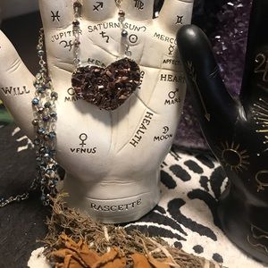 Mystic Bronze Geode Heart Necklace